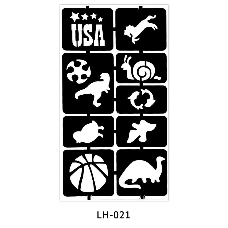 Hollow Tattoo Sticker Inkjet Template Hannah 3D Cartoon Tattoo Sticker Small Pattern