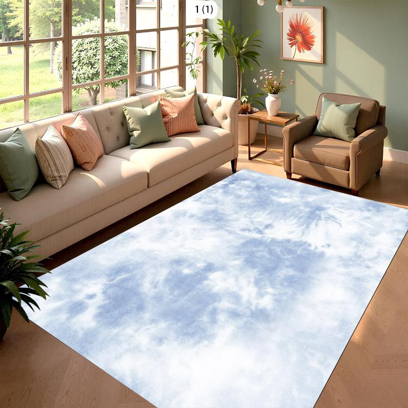 

Blue Watercolor Dreamy Sky Cloud Soft Plush Area Rug Non Slip Home Decor for Bedroom Scandinavian Style Floor Mat 40x60cm