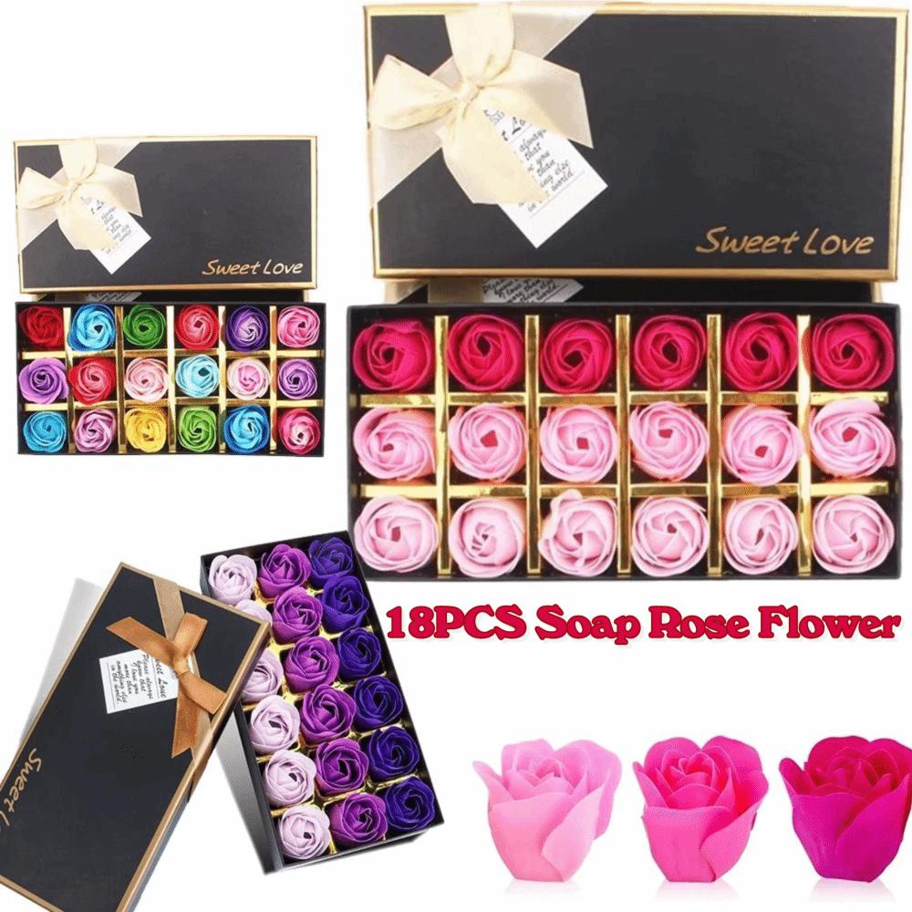 18 Pièces Couronne Romantique Parfumé en Mousse Rose Têtes de Rose en Mousse à Fabriquer Tête de Fleur DIY Décoration de Mariage