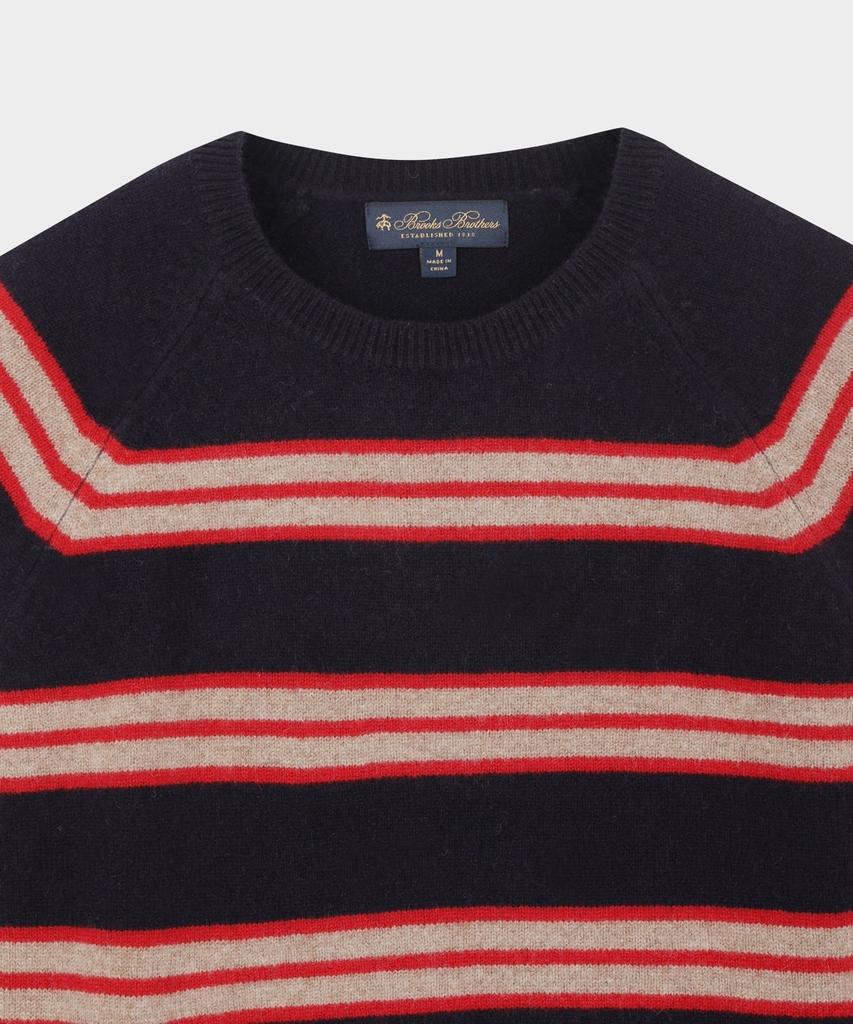 BROOKS BROTHERS Wool Striped Crewneck Sweater (Multi) (Bbwrmmf401)