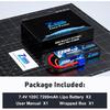 Zeee 2S Lipo Battery 7200mAh 7.4V 120C Hard Case RC Battery with EC5 Connector for RC Car Truck RC Vehicles Truggy Buggy Tank Helicopter Airplane