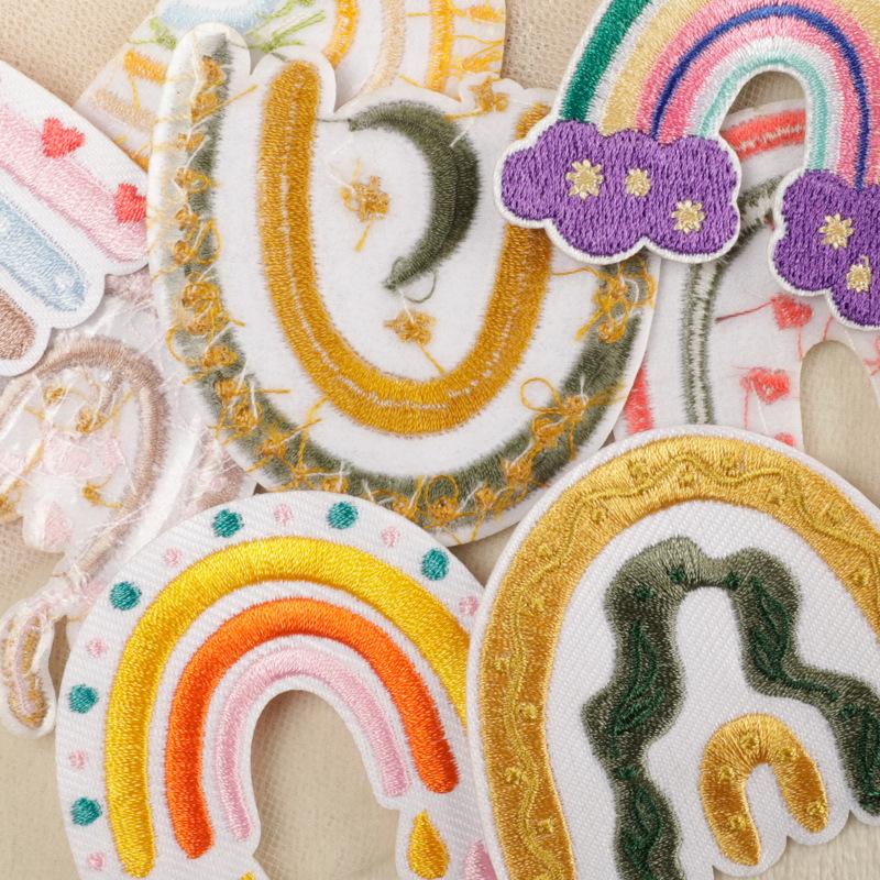 Embroidery Label Embroidery Sticker Clothing Accessories DIY Hand Account Accessories Rainbow Patch Patch Cloth Sticker