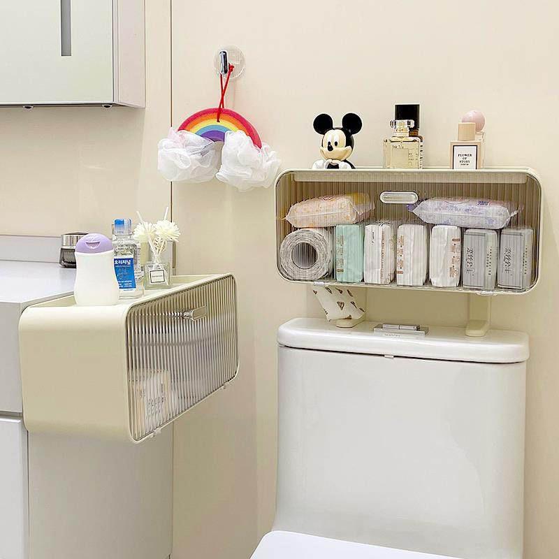 No Drill Wall Mounted Toilet Rack For Bathroom Cabinet Shelf Plastic Storage Stand Shower Organizer Bath Holder Accessories