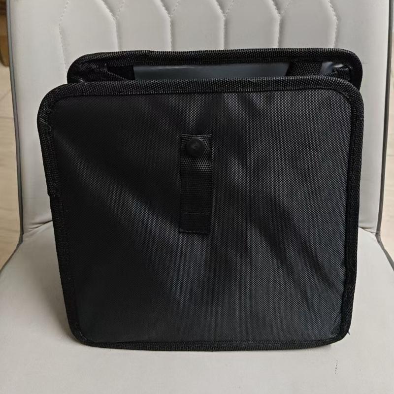 1Pc car chair back hanging bag portable pure black storage folding storage box, cleanable folding hanging