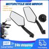 2pcs Rearview Side Mirrors Universal Motorcycle Mirror Rearview Mirror E-Bike Scooter Angle Adjustable Rotating Mirrors
