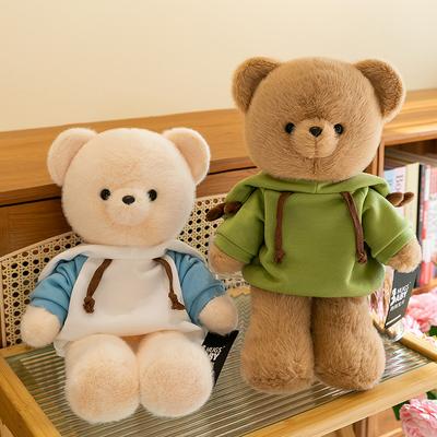 Sweatshirt Bear Lane Plush Toy Children's Dinosaur Hat Bear Doll Couple Souvenir Fashion Ornaments