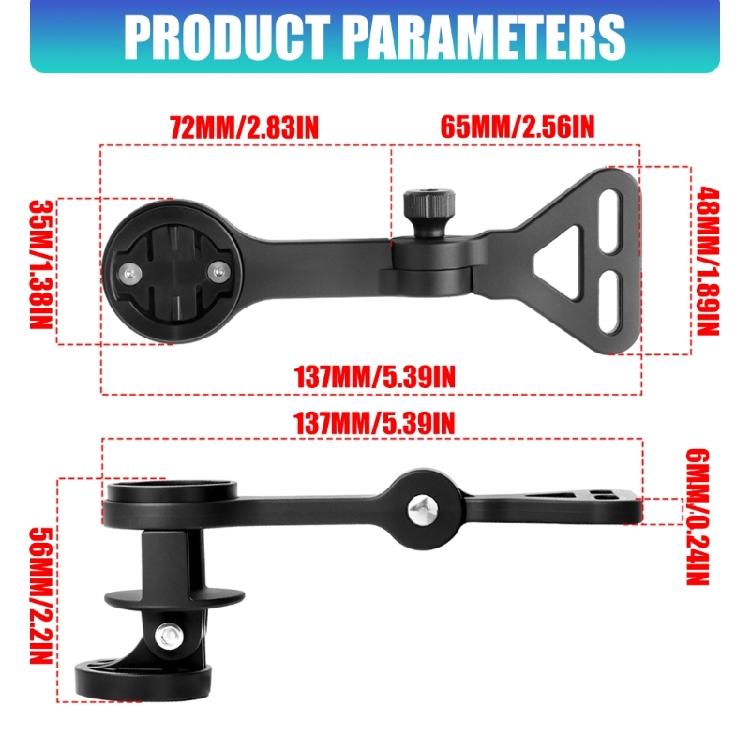 Front Bicycles Computer Mount Adjustable Mount for Cycling Computer Extended Mount, Mountain Bikes Stem Extension Holder
