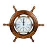 16" Handcrafted Nautical Ship Wheel with 6" Arabic Numeral Dial Face Time's Clock | Maritime Wall Decor Clock HK-4F40-2C0C