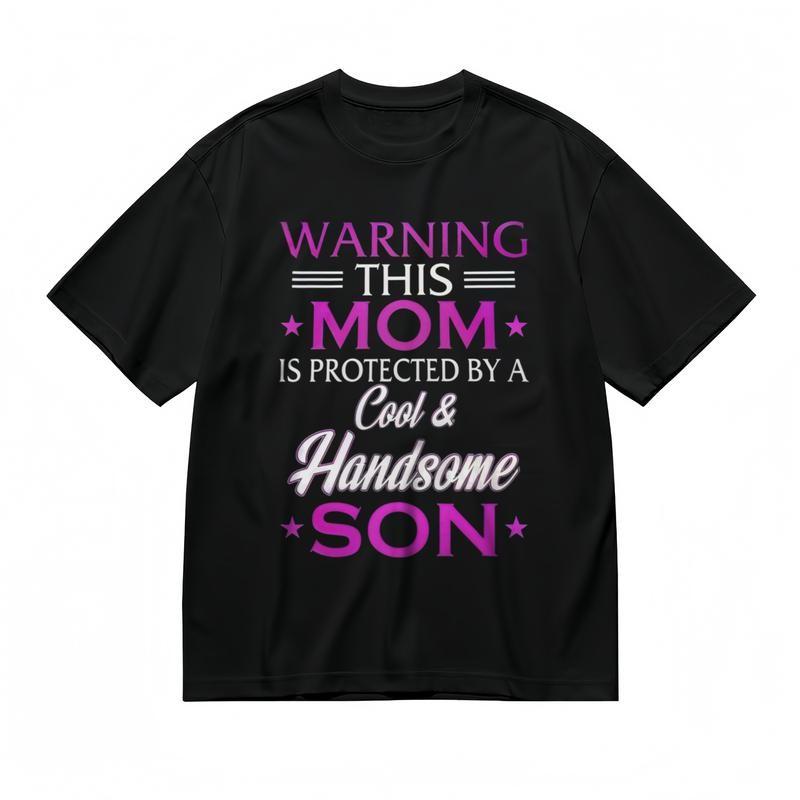 

Men s Slight Stretch Breathable Classic T-Shirt Mom Protected By Son Graphic Tee 3XL