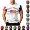 Herren Unabhängigkeitstag Flaggenprint Kurzarm T-Shirt, Locker Lässig Täglich Sommer Oberteile
