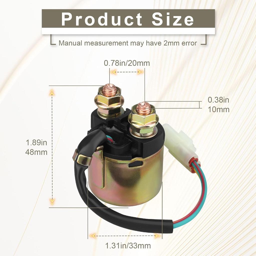Starter Solenoid Relay For Honda TRX350 Fourtrax Rancher 420 400 350 Foreman 400 500 520 Rubicon 500 520 Rincon 650 680 Sportrax 90 SND6073