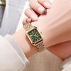 Quartz Womens 2024 Versatile Square Watch With Steel Band