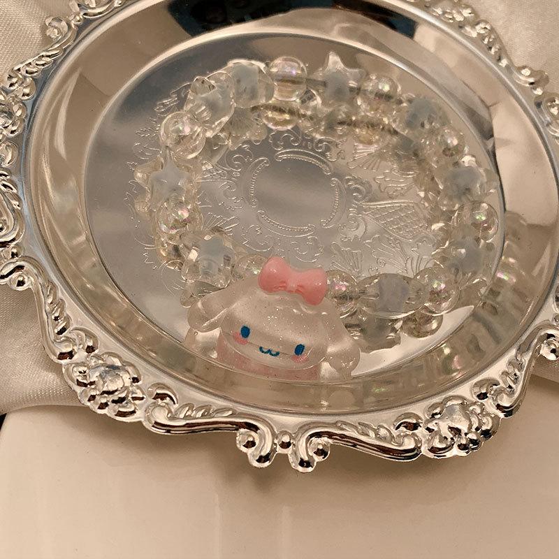 Sanrio Kuromi Cute Anime Cartoon Couple Bracelet Birthday Gift Jewelry Accessories Hair Ring Head Rope Girl Gift