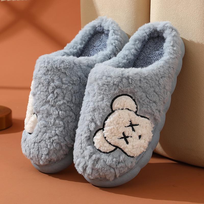 Winter cotton slippers home non-slip indoor thickened plush couple thick bottom home warm cotton mop