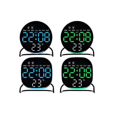 Digital Alarm Clock for Bedroom Desk Clock for Living Room Bedroom with Night Light,Dimmer,Temperature Date Day of Week