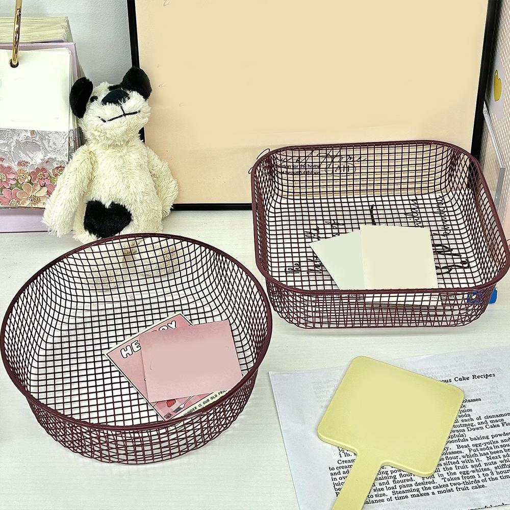 Make-Up Sortierhalter Foto-Karten Hülle Schreibtisch Kleinkram Organizer Schreibwaren Box Metall Aufbewahrungskorb Büro Heimbedarf