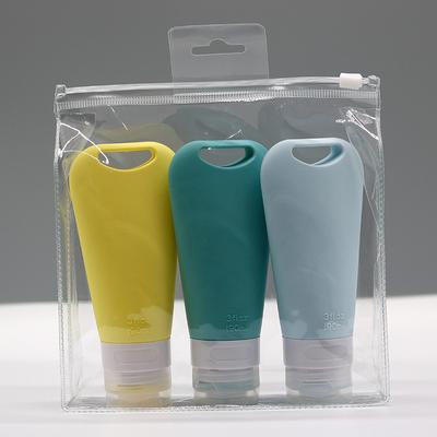 Mini Silicone Squeeze Bottle Travel Size Refillable Cosmetic Container Reusable Shampoo Shower Gel Dispensing Bottles