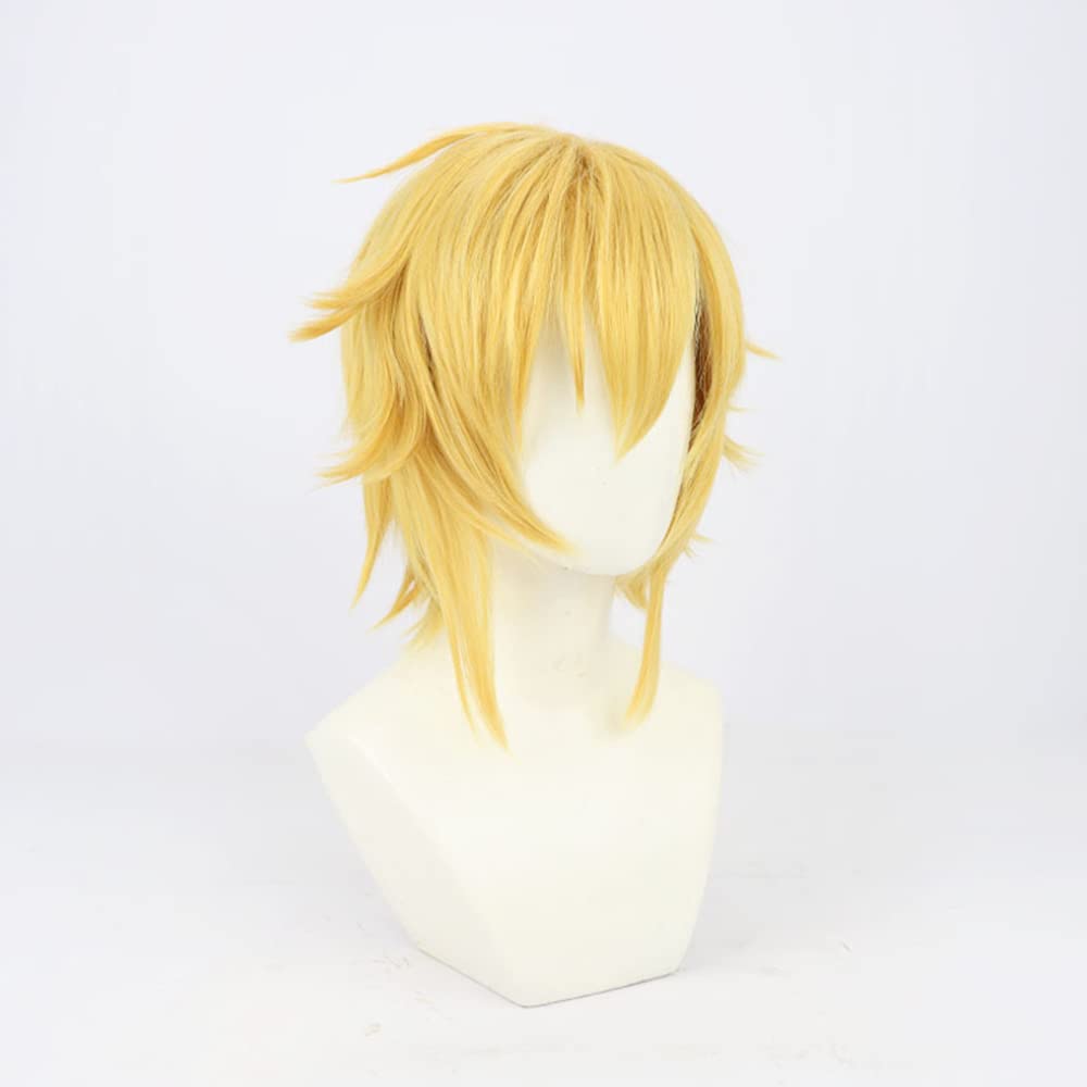 Kou Uzuki Cosplay Wig, Gold, Heat-Resistant, Perfect for Costumes, Halloween, Events, and Photoshoots