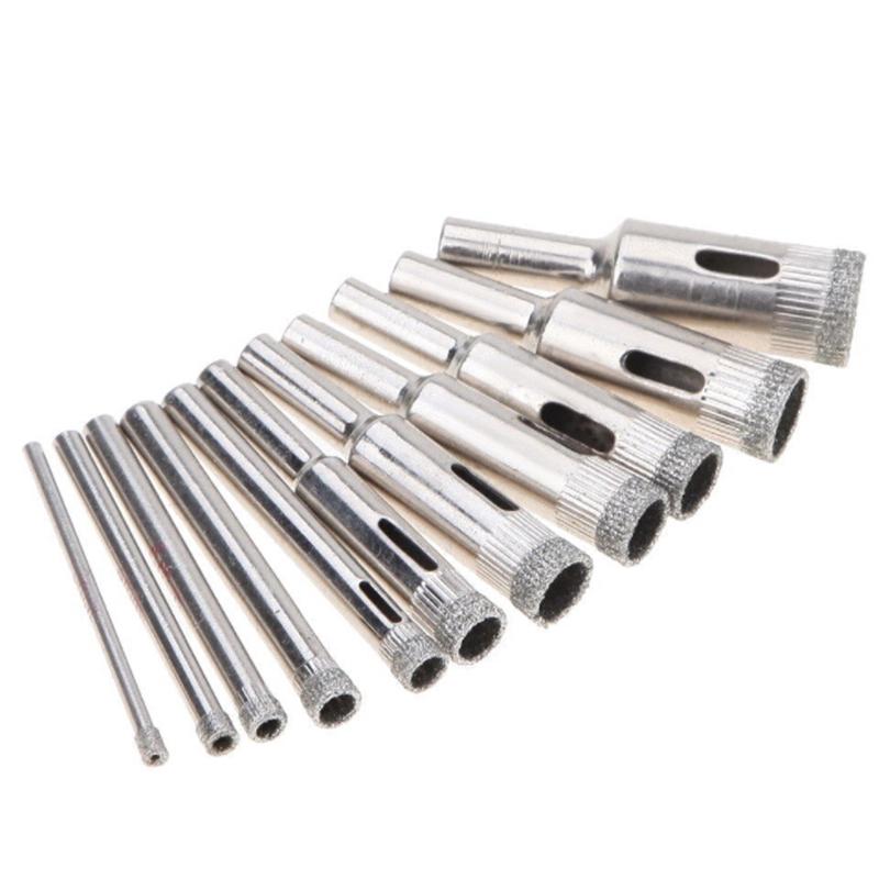 Glass Drill Bit Set Diamond Core Hole Saw Cutting Tools Coring Tile Porcelain
