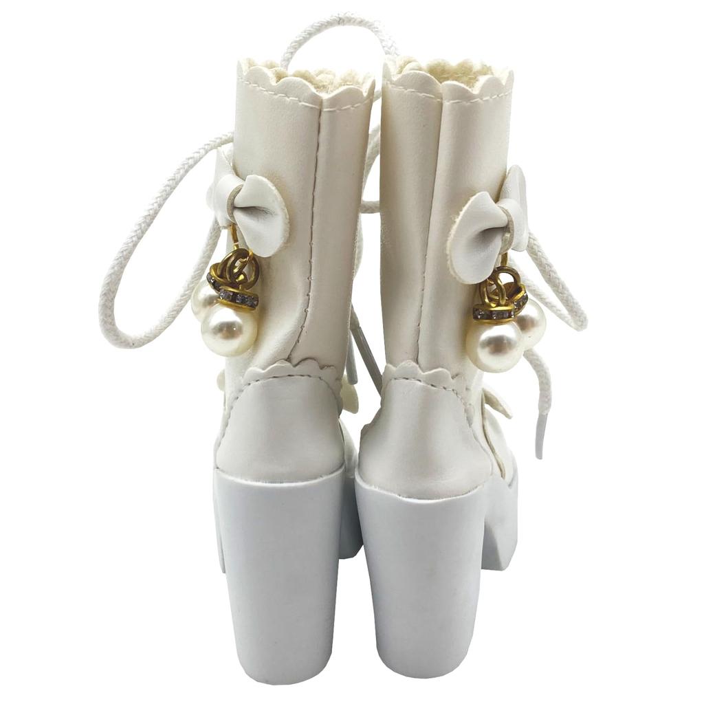 OLYOLY [2-teiliges Set] 13 Puppenschuhe, Plateau-Stiefeletten, High Heels, Niedliche Puppenkleidung, Miniatur-Puppenoutfit, Schleife, Dienstmädchenkleid, Figur,