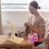 Yarn Holder Wooden Yarn Turntable With Crochet Accessories Storage And Phone Holder Yarn Ball Holder for Knitting Lover Z9L6