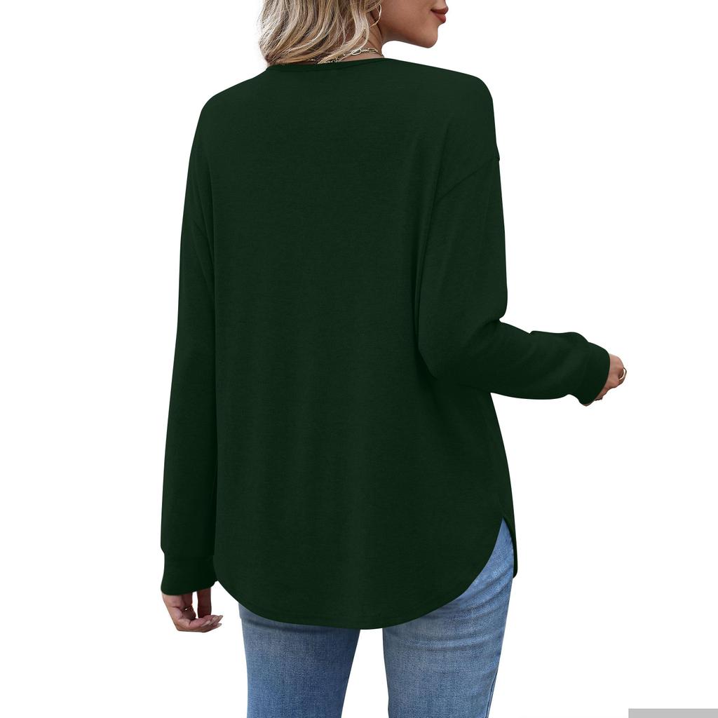 Women's Solid-color Fashionable Long-sleeved Top