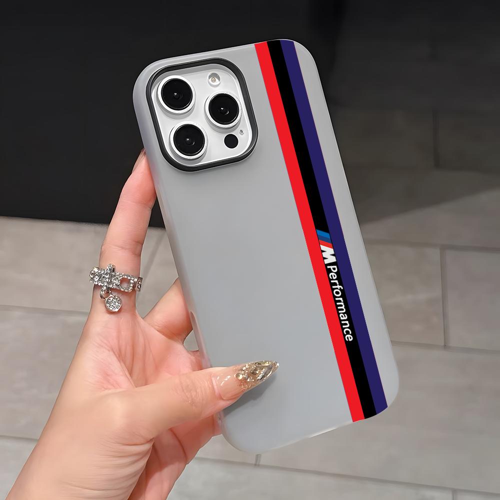 B-BMW-Motorcycle Logo Phone Case For IPhone 17 Air 16 E 15 14 Plus 13 12 11 Pro Max 2 Soft Frosted Candy Transparent Jelly 2-in- Vhpx10