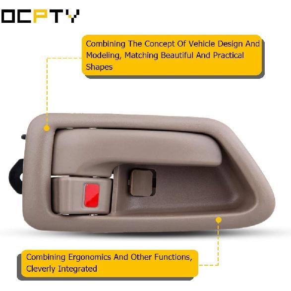 OCPTY Door Handle Interior Front Rear Right Passenger Side Replacement fit 1997-2001 for Camry Inside Door Handle Beige