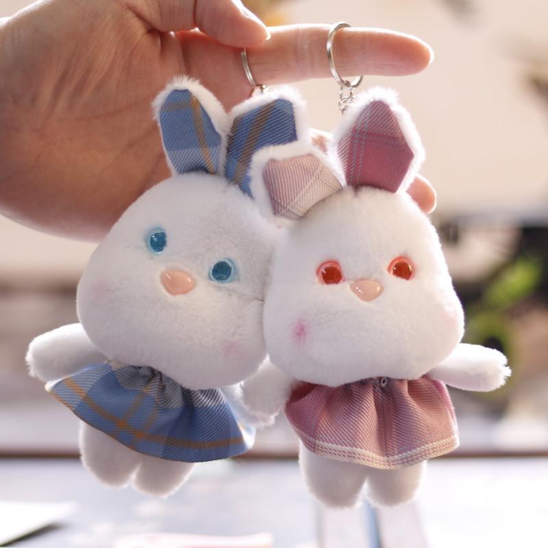 Adorable Petit Lapin en Peluche Mignon Poupée Lapin Charme de Sac Porte-clés Accessoire Doux Moelleux