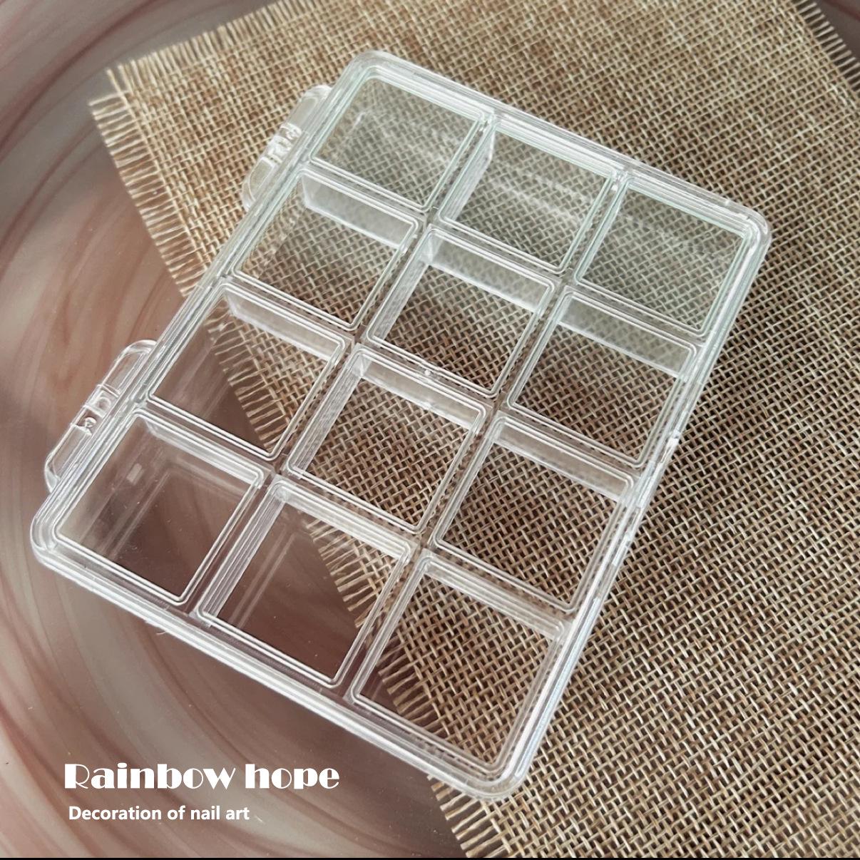 Пастельная коробка для хранения нейл-арта с макарунами без сетки маленькая - Практичная и портативная с отдельными отделениями 649₽