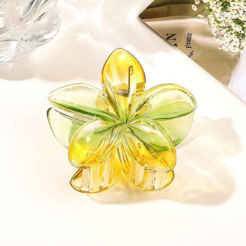 8CM Boho Flower Hair Clip for Women Hawaiian Gradient hairclip Bohemia Flower Hairpin Vacation Hair Claw Clip Sweet Barrettes