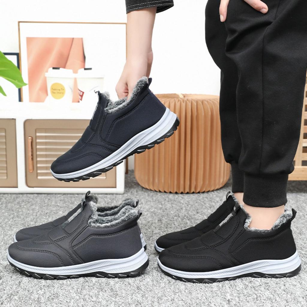 Cotton Shoes, Men's Shoes, Plush, Thick, Snow Boots, Warm Shoes, Short Boots