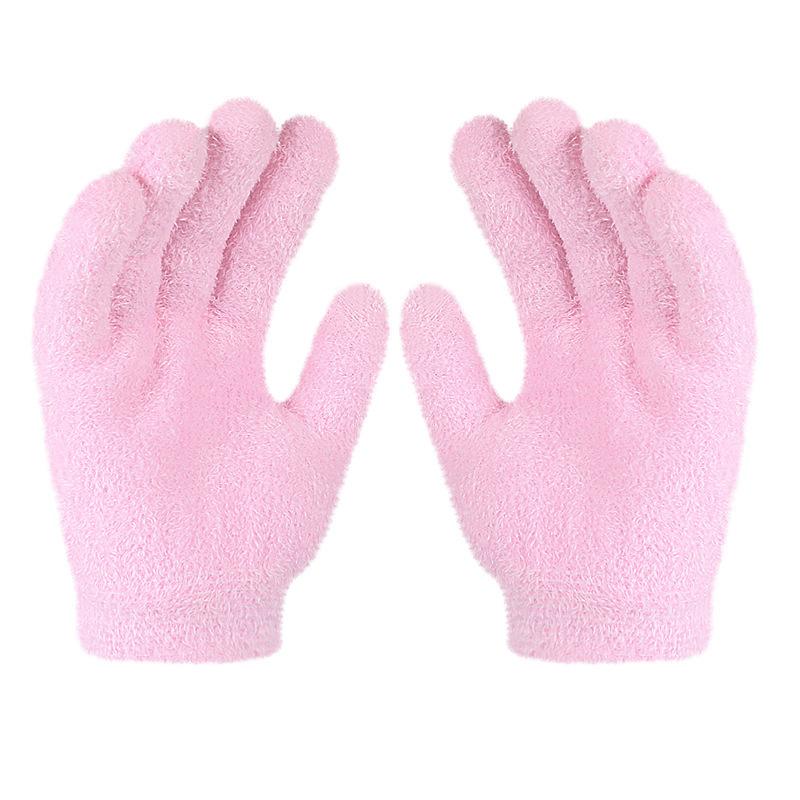 Feather Yarn Gel Heel Socks Hand and Foot Gel Touch Screen Gloves Plant Full Socks Five-finger Gloves