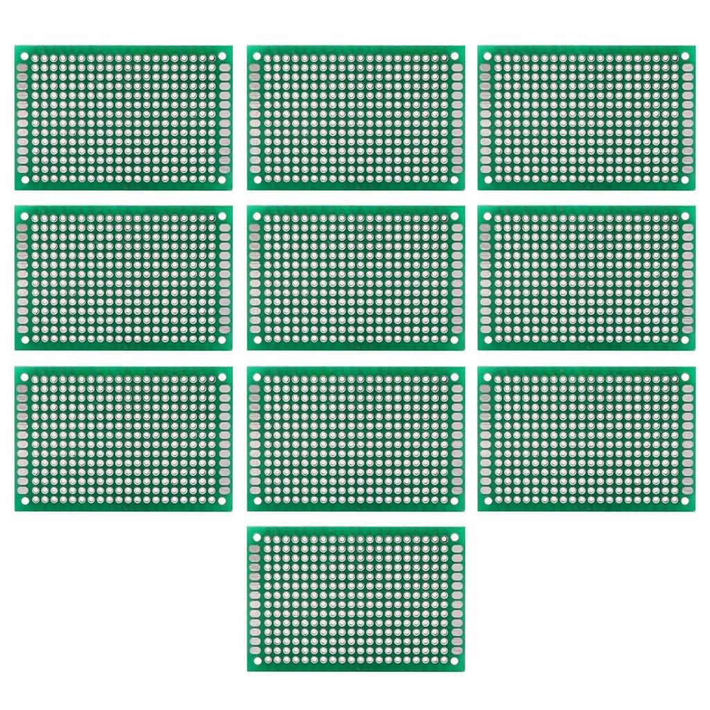 10 PCs 4 X 6cm Double Sides, PCB Board Prototyping DIY Soldering Universal Printed PCB Circuit Board Electronic Components