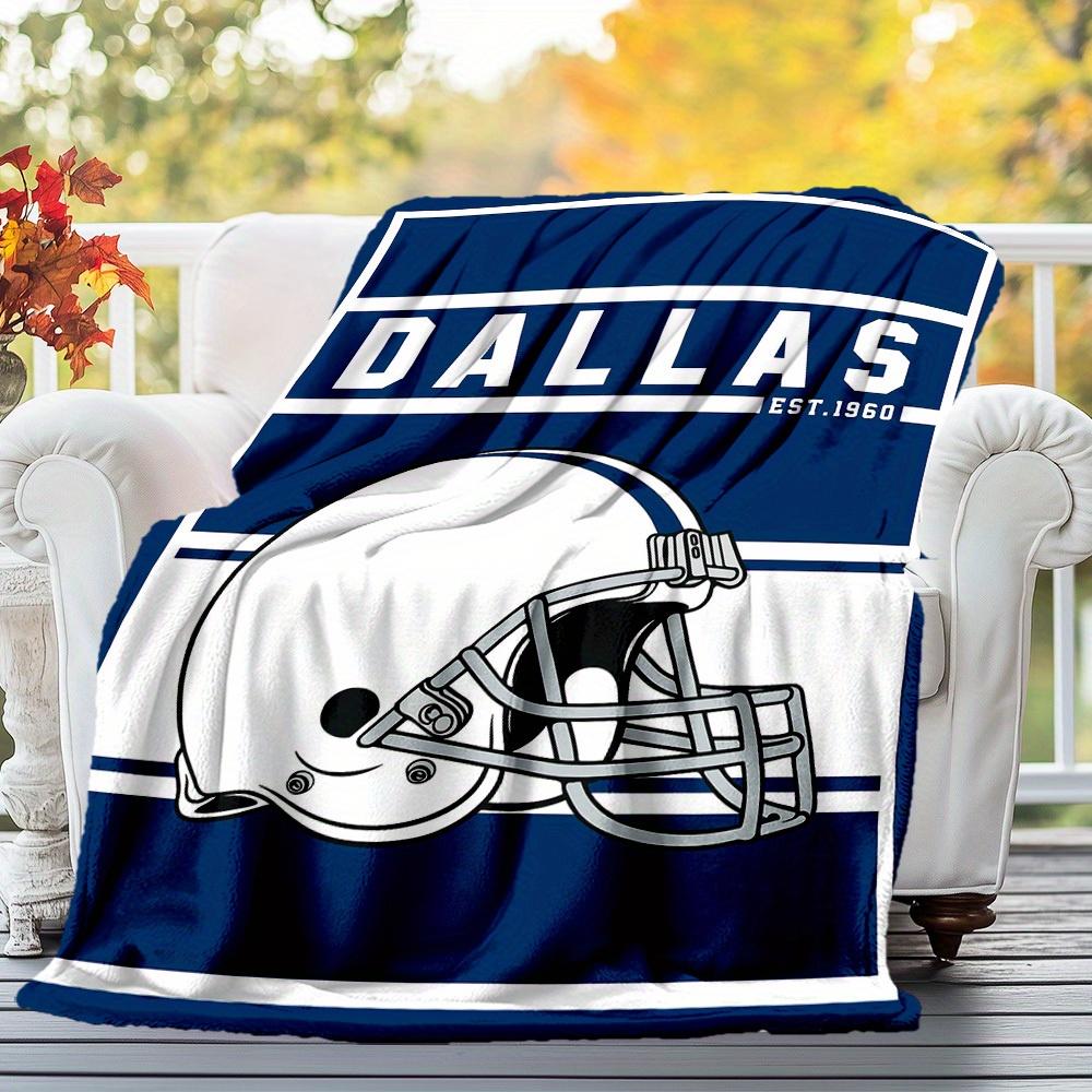 1pc Dallas Cowboys Blanket for Sofa Bed Soft and Light Bedding Ideal for Picnics, All-Season Christmas Outdoor Decor Accessories-c0803042