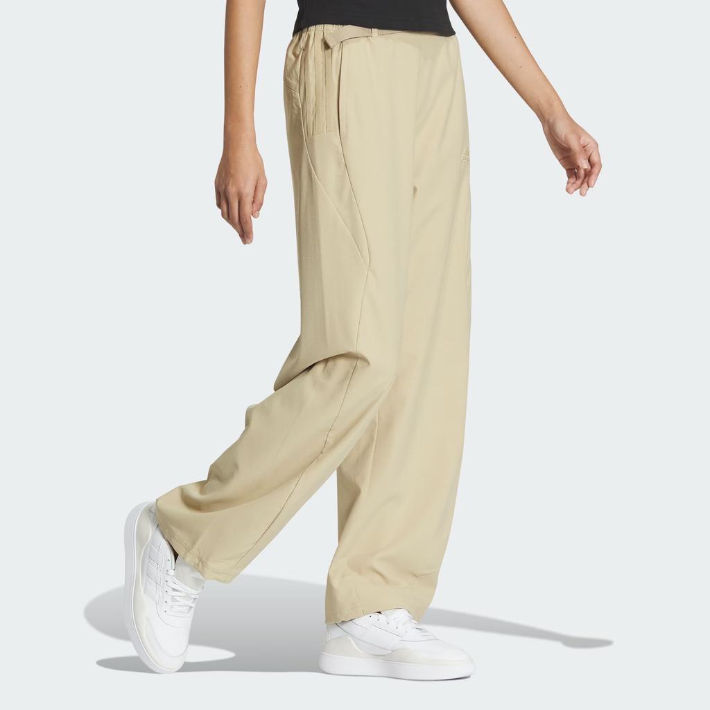 Adidas W Fustl Pants 3 Solid Color Logo Loose Knit Sports Pants Women Pants Light-Khaki IZ0606