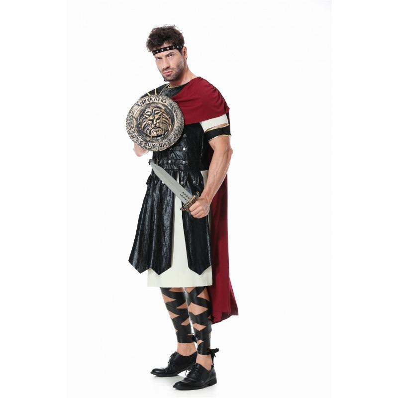 Unisex Spartan Unique Costume For Boys And Girls With Eyecatching Shield And Cloak