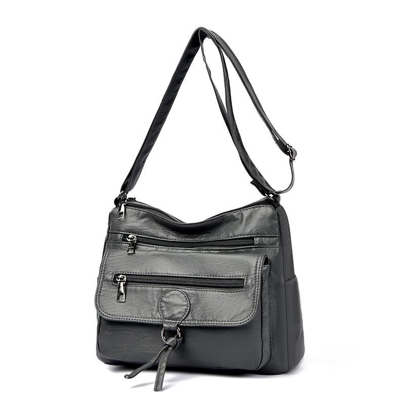 Large Capacity Retro Multi-layer Small Square Bag Women's Shoulder Crossbody Bag