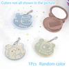 1pc Mini Folding Mirror Hair Brush Cute Cartoon Bear Design Portable Hair Comb for Kids and Girls Makeup and Travel Accessory