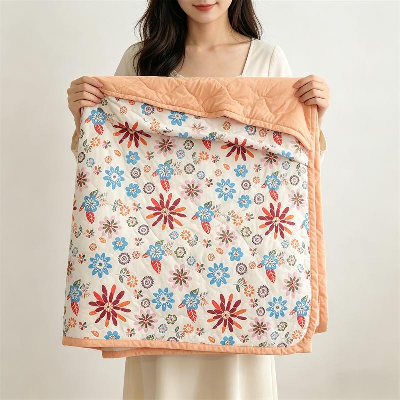 NOUVELLE couette d'été en coton lavé, couette climatisée, douce et respirante, fine, imprimée marguerite, couvre-lit, couvre-lit, textiles de maison
