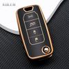 New Tpu Folding Key Cover Shell Case For Jeep Renegade Compass     4 Buttons Protected Flip Key Fob Accessories