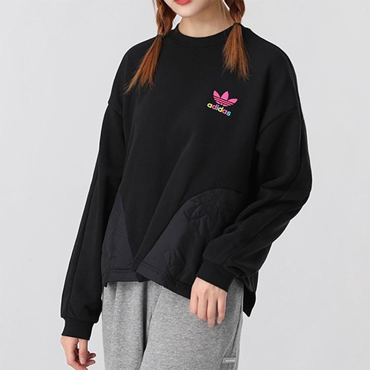 Adidas Originals Sweatshirts Women's Black Crew Neck Moderate Regular GV2931