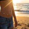 Fashion Double Layer Snake Bone Waist Chain for Women Personality Sexy Round Bead Belly Chain Summer Beach Bikini Jewelry