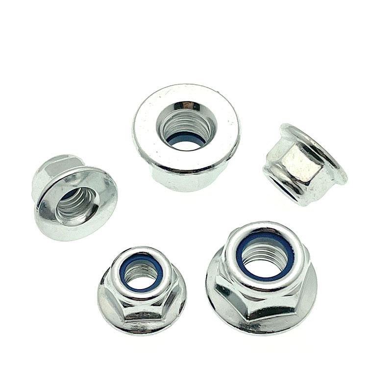 Hex Flange Nylon Lock Nut - Anti-slip Screw Cap (M5-M16)