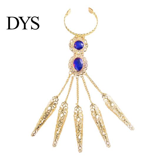 Finger Bracelet Golden 5 Long Nails Ethnic Belly Girls Dance Props Indian Thai Female Bangle Stage Performance Women