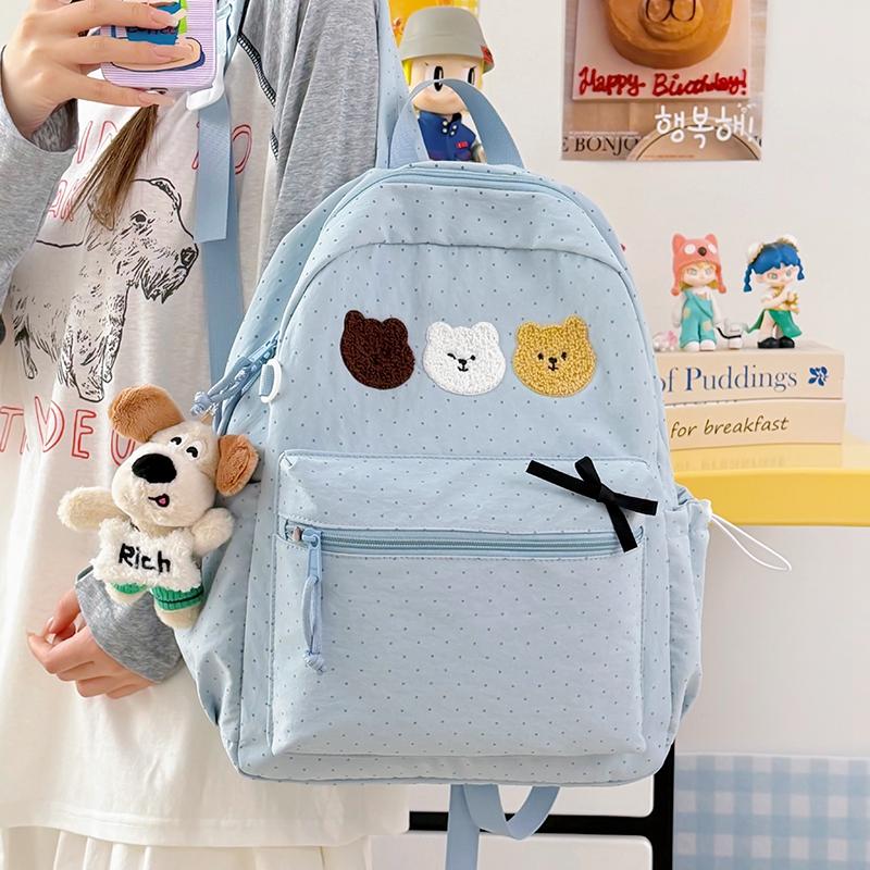 Bear Pattern Large Capacity Student Schoolbag Women's Backpack