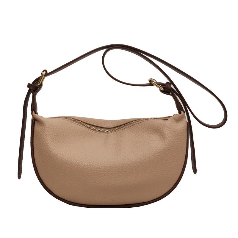 

Жіноча маленька сумка через плече PU Dumpling Bag хакі