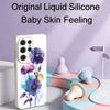 INS Watercolor Floral Case For Samsung Galaxy S26 S25 Ultra S24 Plus S23 S22 Ultra Magnetic For Magsafe Liquid Silicone Cover