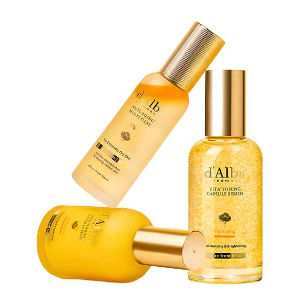 

d Alba Vita Anti-Aging 3-Step Skincare Set Tone-Up Glow Program Mist 8% + Serum + Lotion