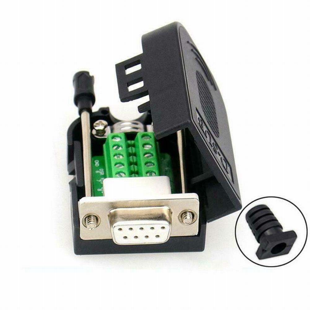 Black Electrostatic Rubber Core 9pin DB9 Connector DSUB Serial Adapter Breakout Board with Recyclable PVC Shell